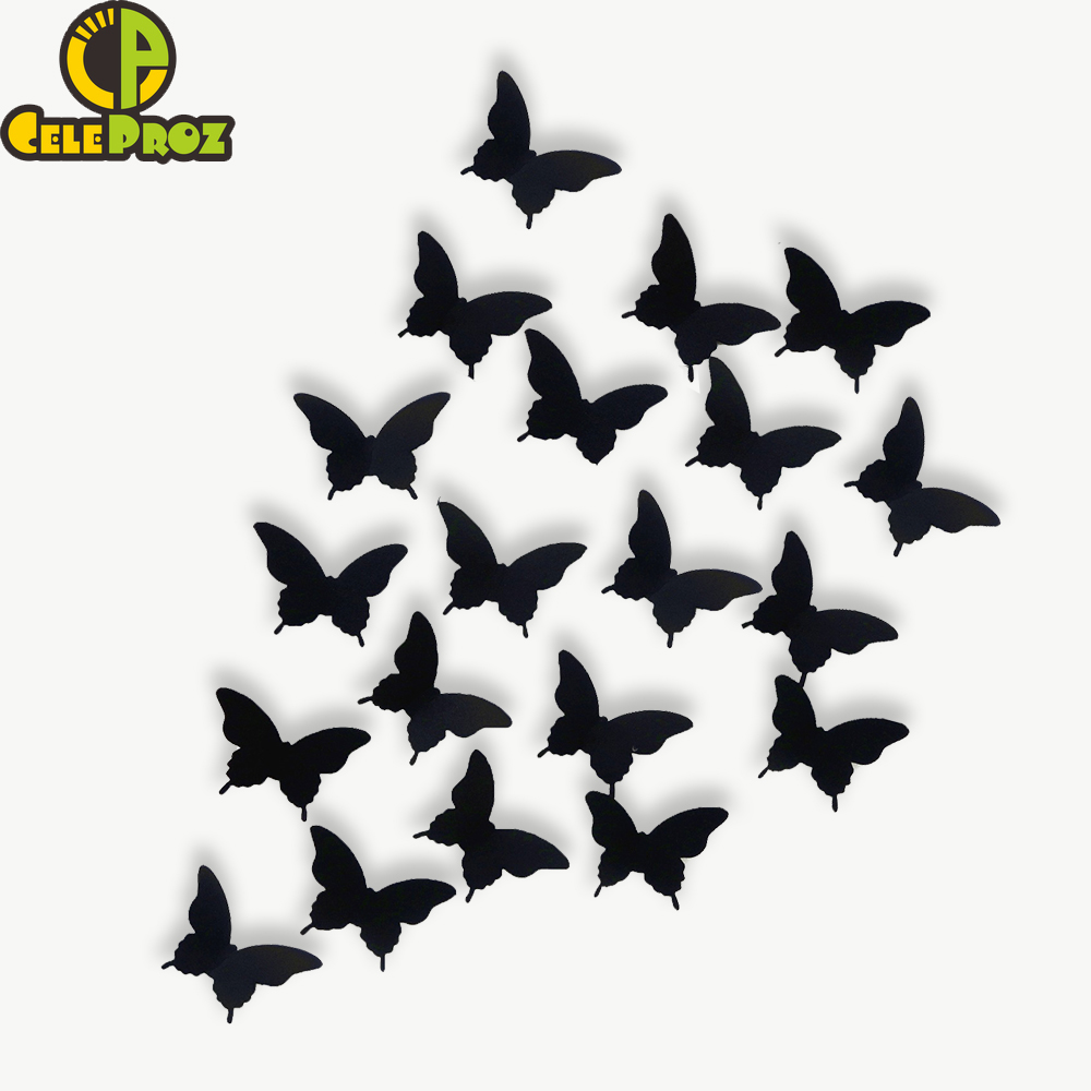 Download Buy Online 20pcs 3d Paper Butterfly Wall Sticker Decor Butterflies Art Decal Stickers On The Home Wall Fridge Diy Paper Decoration Supplies Alitools