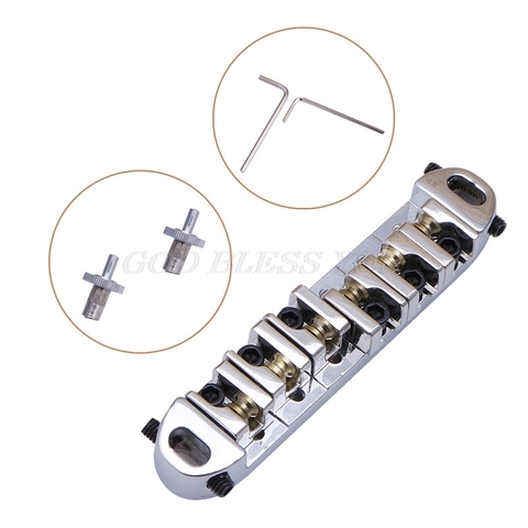 Roller Saddle Locking Tune-O-Matic Chrome Guitar Bridge for Les Paul Guitar Drop Shipping ► Photo 1/6