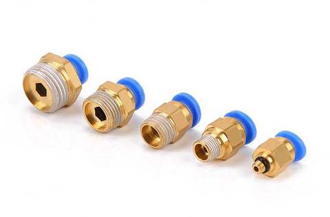 Pneumatic fitting pc04-01 06/08-01/02/03/04 pc4-m5 pc6-m6 male thread air pipe conner auick coupling brass fitting ► Photo 1/2