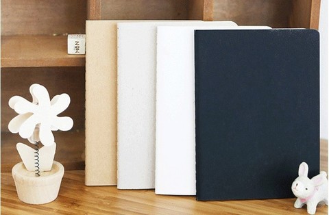 Notebook Sketchbook small size 44 sheets Solid color Kraft paper cover Diary blank page ► Photo 1/5