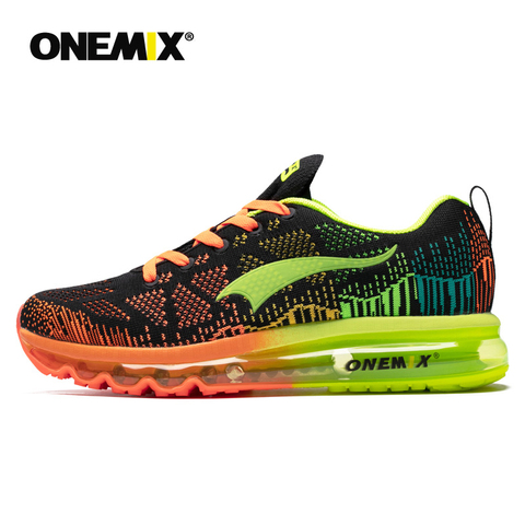ONEMIX Men's Sport Running Shoes Music Rhythm Man Sneakers Breathable Mesh Outdoor Athletic Shoe Light Male Shoe Size EU 39-47 ► Photo 1/6