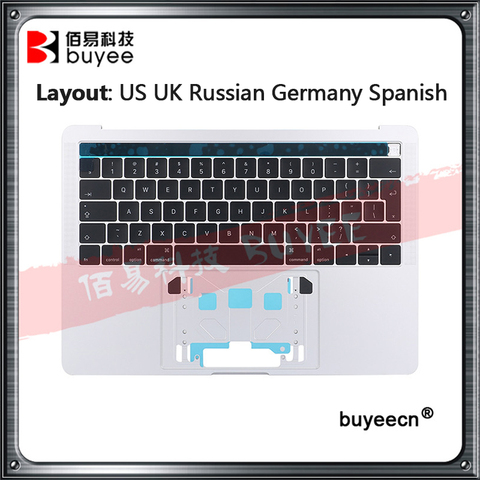 Original Top Case For Macbook Pro Retina 13.3'' A1706 Palmrest TopCase US/UK/Russian/Germany/Spanish Keyboard with touchbar ► Photo 1/5