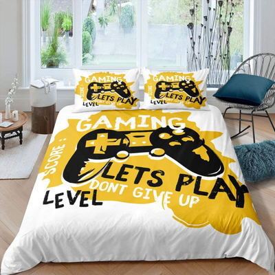 Hot Sale 3D Gamepad Bedding Set Custom Kids Boys Gamer Teens Video Game Duvet Cover For Youth Modern Game Controller Bedspread ► Photo 1/6