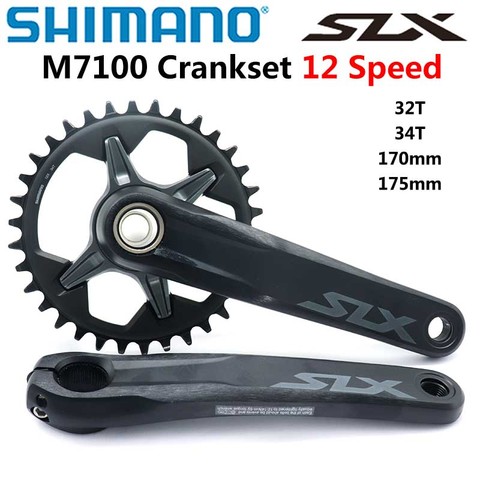 NEW SHIMANO DEROE SLX FC M7100 Crankset 12-Speed 32T 34T 170MM 175MM HOLLOWTECH II MTB Crankset ► Photo 1/5