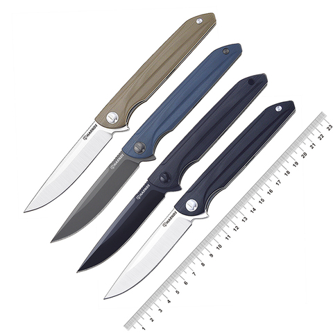 HARNDS Assassin Pocket Knife Flipper Sandvik 14C28N Steel Blade G10 Handle Folding Knife Ball Bearing with Pocket Clip ► Photo 1/6