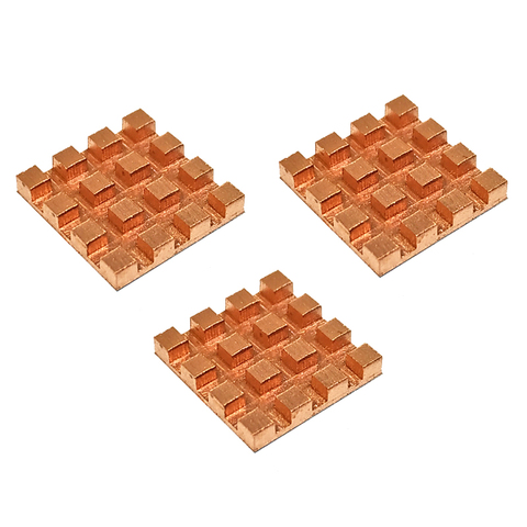 3pcs Pure Copper Mini Ultra thin heat Sink Memory RAM  Cooling For VGA DDR MOS GPU IC Chipset Radiator Cooler Heatsink 13x13x2mm ► Photo 1/5