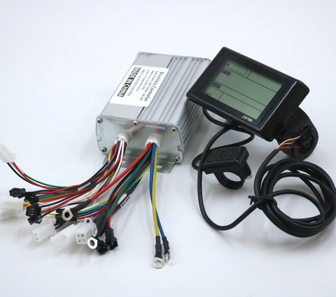 GREENTIME 9 Mosfet 36V/48V/ 60V 1000W BLDC motor controller E-bike brushless speed driver and SW- LCD Display one set ► Photo 1/4