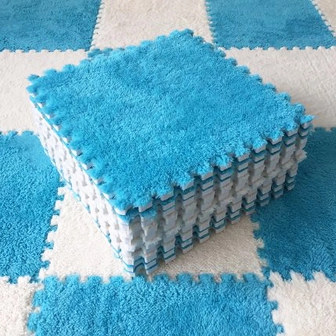 10 Pcs/Lot Soft Plush Baby Play Mat Toys Plush Puzzles Eva Foam Kids Rug Baby Playing Mat Rug Puzzle Children's Mat 30*30 CM ► Photo 1/6