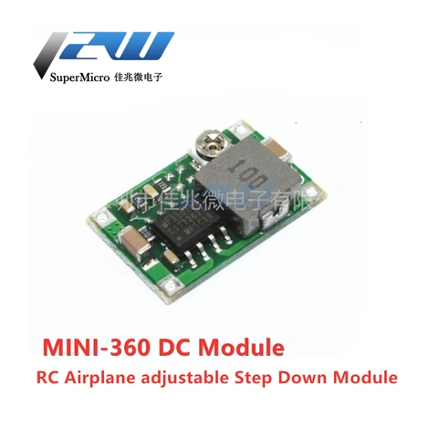 Mini360 RC Airplane Module Mini 360 DC Buck Converter 2A Reduction Module 4.75V-23V to 1V-17V 17x11x3.8mm New LM2596 ► Photo 1/2