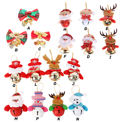 DIY Christmas Metal Ball Jingle Bells Ornament Party Christmas Tree Decoration Santa Claus Moose Snowman Crafts Handmade Pendant ► Photo 1/6