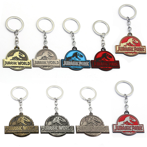 Hot Sale Jurassic Park Dinosaur Key Chain Jurassic World Pendant Metal Keyrings Holde For Women Men Chaveiro ► Photo 1/6