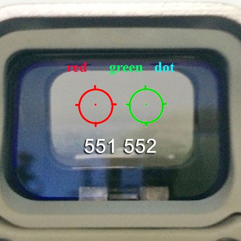 551 552 553 558 Optic Scope Hunting Green Red Dot Reflex Sight ► Photo 1/6