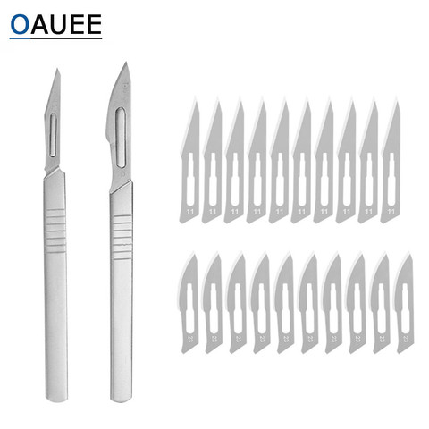 10 pc Carbon Steel Surgical Scalpel Blades + Handle Scalpel DIY Cutting Tool PCB Repair Animal Surgical Knife ► Photo 1/6