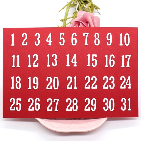 KSCRAFT Calendar Numbers Metal Cutting Dies Stencils for DIY Scrapbooking Decorative Embossing DIY Paper Cards ► Photo 1/4