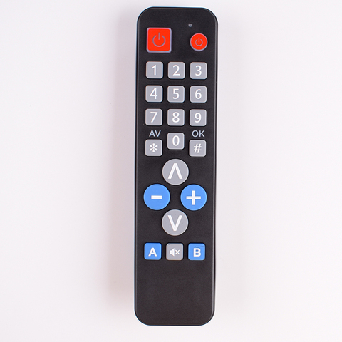 2 devices universal Remote Control with learn function, copy IR code for TV VCR STB DVD DVB,TV BOX, Easy for old people. ► Photo 1/6