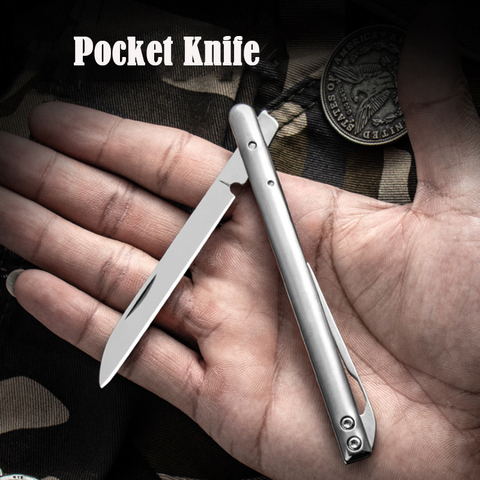 New Stainless Steel Folding Knife Mini Pocket Pen Knives Survival Camping Hunting Utility edc Knife Dropship Suppliers ► Photo 1/6