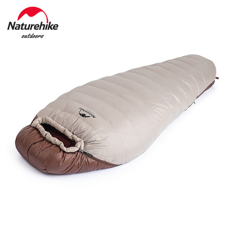 Naturehike New Camping Sleeping Bag SnowBird 650FP Duck Down Mummy Sleeping Bag Lengthened Thickened Winter Warm Windproof ► Photo 1/1
