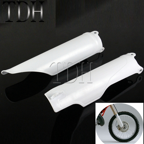 For 1993-2022 Honda Cr125 Cr250 Cr500 Crf250r Crf450r White Motocross Racing Front Fork Guard Fork Cover CR CRF 125 250 450 500 ► Photo 1/6