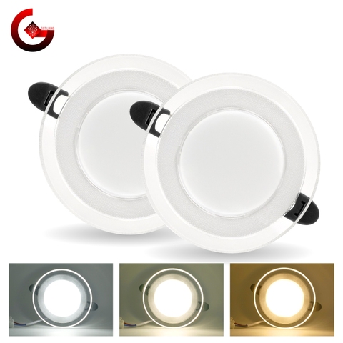 3 Colors Changeable LED Downlight 6W LED Lamp 220V 230V 240V Spotlight Recessed Round Panel Light Indoor Lighting Down light ► Photo 1/6
