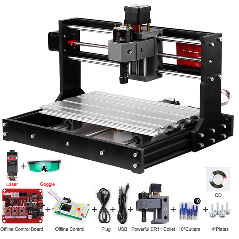 CNC 3018 Pro DIY Mini CNC Router Laser Engraver Engraving Machine GRBL Control 3 Axis Pcb Milling Machine ► Photo 1/6