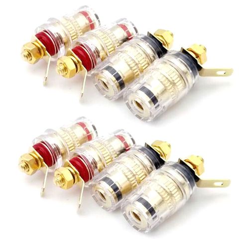 New 8pcs/set Speaker Terminal Binding Post 4mm Banana Plug Socket for Loudspeakers ► Photo 1/6