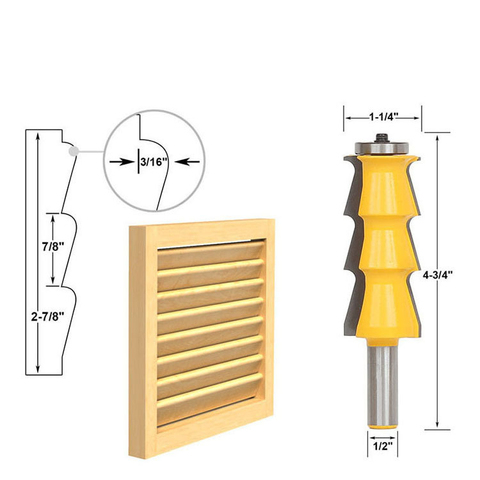 12.7mm x 31.75mm x 120.65mm-1PCS,cnc solid carbide end milling cutter,woodworking router bit,oak shutters wood end mill ► Photo 1/1