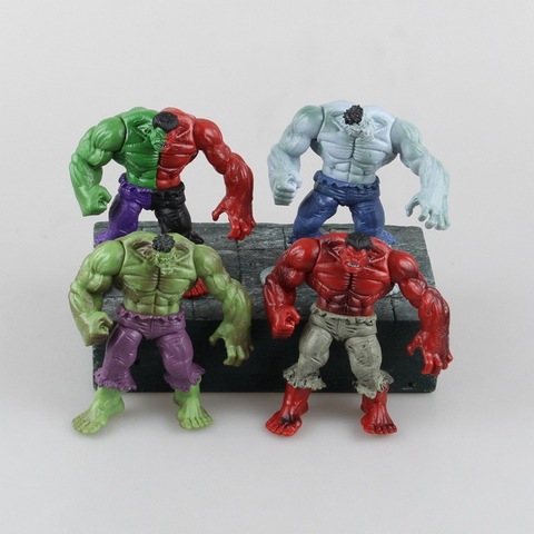 Avengers 2 Hulk compound red gray green PVC MODEL action figure Toys 4pec/set ► Photo 1/4