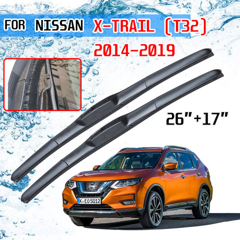 For Nissan X-Trail T32 2014 2015 2016 2017 2022 Accessories Car Front Windscreen Wiper Blades Brushes Cutter U J Hook ► Photo 1/6
