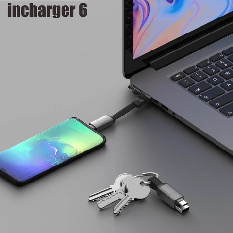 Incharge 6 USB to Magnetic Type C Adapter USB to USB Type C Micro USB Lightning USB Charging Keyring Swiss Army Knife of Cables ► Photo 1/6