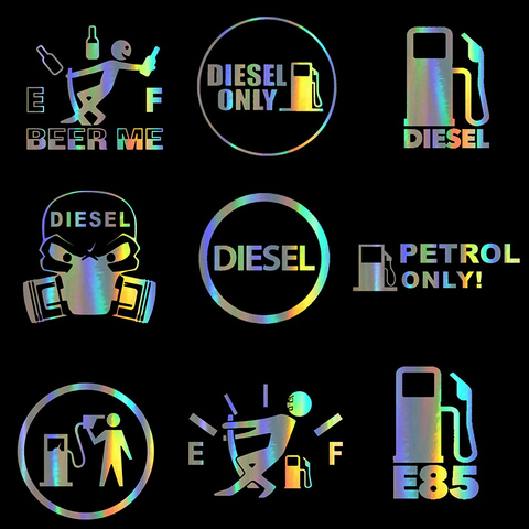 Car Sticker Vinyl DIESEL ONLY DIESEL Fuel Stickers and Decals Funny 3D Stickers On Car Styling Creative ► Photo 1/6