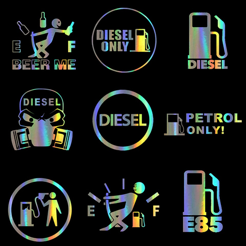 4 X Diesel Only Petrol Fuel Stickers