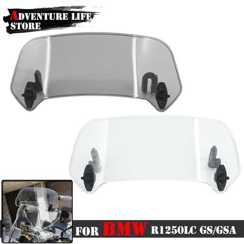 For BMW R 1250GS LC ADV R1250GS R 1250 GS Adventure Motorcycle Adjustable Windscreen Wind Deflector Spoiler Extension Windshield ► Photo 1/6
