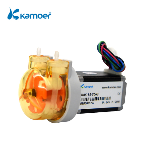 Kamoer 12V/24V KAS Small Peristaltic Dosing Water Pump with Stepper Motor, 3 Rotors, Silicone/BPT Tube ► Photo 1/6