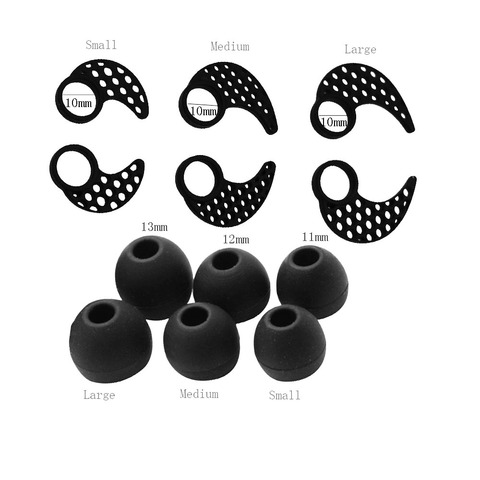 Silicone Earhooks Earbuds Ear Tips Ear Cushions For JayBird BlueBuds X X2 & X3 Bluetooth Sport Headset Replacement ► Photo 1/6