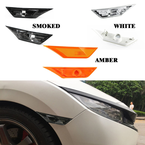 Yubao Car Side Markers Lens Switchback Smoked/Amber/White Signal lights Lamp For Civic X 16-18 10th Blinker Corner Parking Light ► Photo 1/6