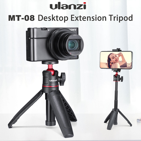 Ulanzi MT-08 Foldable Mini Tripod Mount 1/4'' Tripod Monopod Hand Grip Universal for DSLR Android iPhone Smartphone ► Photo 1/6