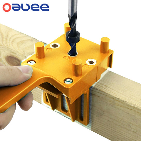 Quick Wood Doweling Jig Plastic ABS Handheld Pocket Hole Jig System 6/8/10mm Drill Bit Hole Puncher For Carpentry Dowel Joints ► Photo 1/6