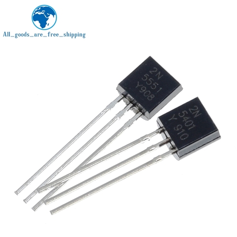 50pcs/lot Transistor DIP 2N5551 2N5401 5551 5401 TO-92 (25PCS* 2N5401+25PCS* 2N5551 ) ► Photo 1/6