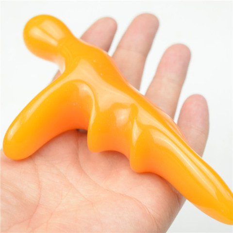 Resin Beeswax T-Shaped Thumb Massage Cone Leg Foot Massager Triangle Acupuncture Stick Meridian Tool Deep Muscle Relax Massage ► Photo 1/6