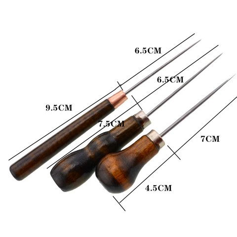 New Hot Sale Durable Professional Leather Wood Handle Awl Tools For Leather craft Stitching Sewing Accessories Fast Delivery ► Photo 1/5