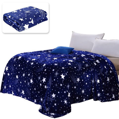 Blanket Super Soft Warm Solid Warm Micro Plush Fleece Star Blanket Throw Rug Sofa Bedding 2022 ► Photo 1/6