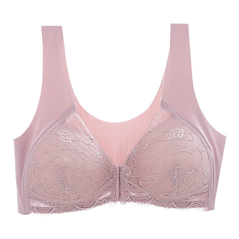 Breathy Front Buckle Lace Bra Seamless Support Comfortable Bra