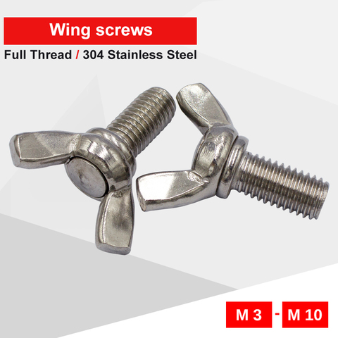 Hand Tighten Butterfly Wing Screws Sheep Horn Bolt M3/M4/M5/M6/M8/M10 304 Stainless Steel Material Full Thread For Machinery ► Photo 1/6