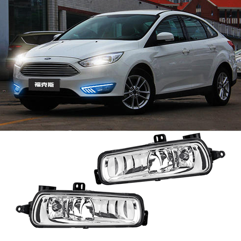 for Ford Focus 2015-2022 Fog Lights for ford focus 3 Headlight Covers halogen headlights fog light LED DRL Fog Lights Lamp Frame ► Photo 1/6