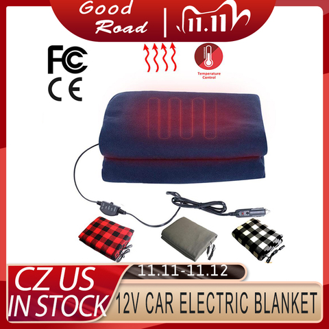 12V Car Winter Hot Navy Blue Polar Fleece Constant Temperature Heating Blanket Car Electric Blanket Cover Pad Mat 3 Model ► Photo 1/6