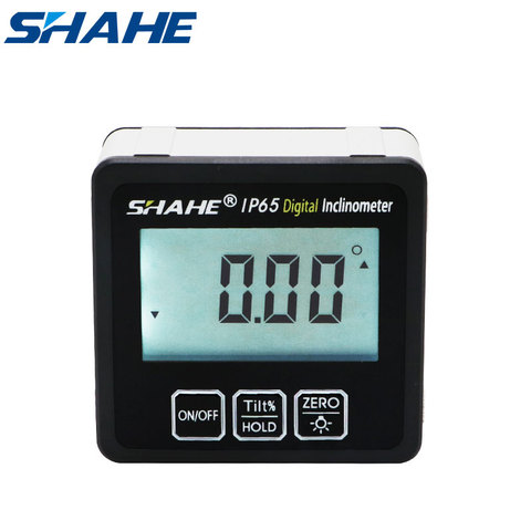 shahe IP65 Waterproof  Protractor With Back light inclinometer Angle Bevel Box Electronic Protractor Magnetic Base angle gauge ► Photo 1/6