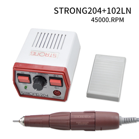 STRONG 204 Power Control Box strong 210 102LN Handpiece 65W 45000rpm Electric Nail Drills Manicure Machine Pedicure Equipment ► Photo 1/6