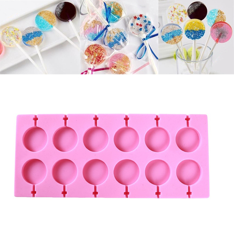 Cute Flower Round Lollipop Silicone Mold DIY Fondant Mold Chocolate Fudge Mold Baking Utensils ► Photo 1/6