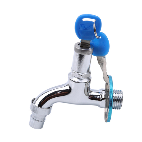 Portable Wash Water Faucet Household Outdoor Home Faucet With Lock Key Alloy Faucet Single Tap anti-theft ► Photo 1/6