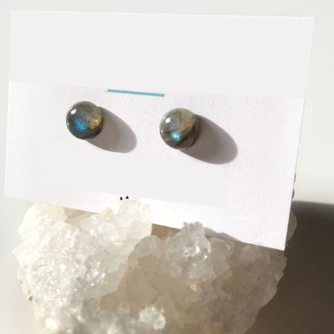 Labradorite Stud Earrings- Crystal Earrings ► Photo 1/4